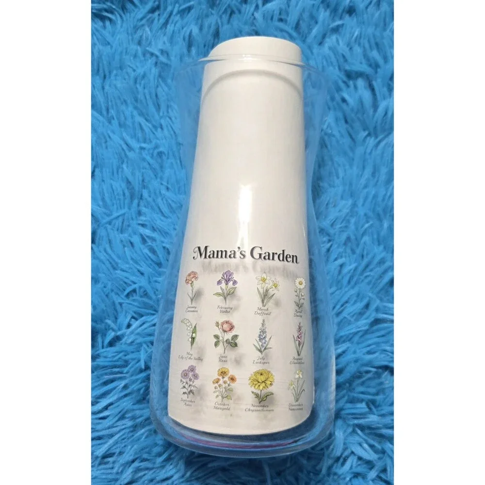 Mama's Garden Birth Month Flowers  Glass Vase 8